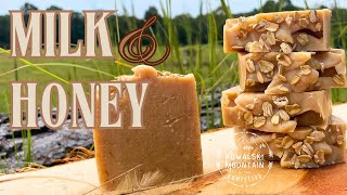 Luxurious Milk amp Honey Oat Soap Handmade and Natural  Soap of the Month Club [upl. by Lowson744]