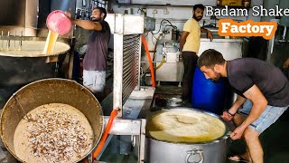 Making badam shake at factory 😱🥵  badam milk Shake recipe 😋  bholenath ice cream 😋  Dahod [upl. by Gagliano963]