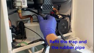 How to clean remove  refit condensate trap Ideal Logic boiler step by step [upl. by Lozano]