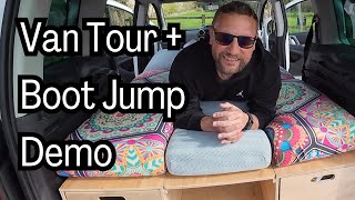 Micro Camper Van Tour and Boot Jump Demonstration  Peugeot Partner [upl. by Wilmette]