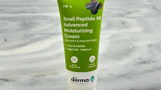 Snail peptide 96 advanced moisturising cream honest review  the derma co [upl. by Sandell]