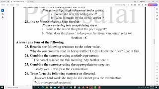 10th English Paper I Quarterly Exam 2019 Model Question Paper [upl. by Yenaled]