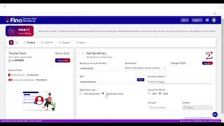 FinoLiteDMTRemitterBeneficiary Addition Transaction [upl. by Atteve]