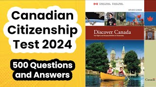 Canadian Citizenship Test 2024  500 Questions and Answers [upl. by Batha]