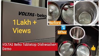 VOLTASBeko 8 Place Table top Dishwasher I Best amp Compact Countertop Dishwasher I Detailed DEMO [upl. by Phillipp]