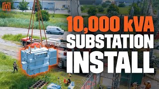 10000 kVA Substation Install Timelapse  Maddox Transformer [upl. by Rashidi]