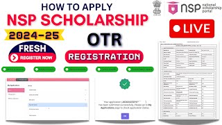 NSP Scholarship 202425 Apply How To Apply NSP Scholarship 202425  NSP OTR Registration nsp [upl. by Lakym]