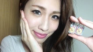 カラコンレポ：POPLENS ポリポリ４カラーグレー gray color contact lenses review [upl. by Zusman]