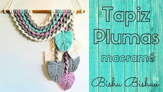 Tapiz de MACRAMÉ muy fácil de hacer Nudo alondra Tapiz sobre rama Tapiz de Macramé boho chic [upl. by Dulci530]