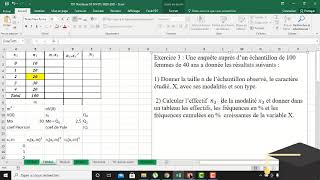 EXERCICES DE STATISTIQUE AVEC CORRIGE S3 [upl. by Barber]