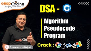 Algorithm Pseudocode amp program  DSA using C  Crack MAANG company  dsa datastructures [upl. by Nyvar]