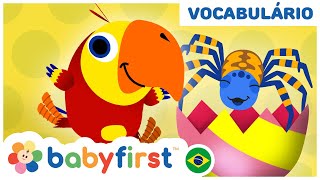 Desenhos educativos em português  APRENDENDO AS CORES COM ANIMAIS E OVO SURPRESA  BabyFirst Brasil [upl. by Ailuig996]