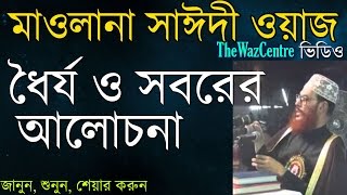 Waz by Maulana Delwar Hossain Saidi ধৈর্য ও সবরের আলোচনা। [upl. by Marguerita]