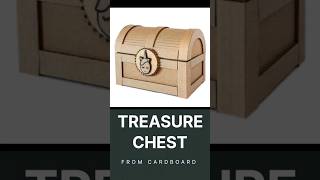 Treasure Chest from Cardboard cardboardcrafts treasurechest piratechest treasurebox lootchest [upl. by Bryn]