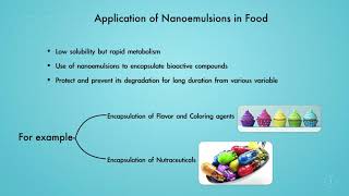 Application of nanoemulsion in food biotechnology [upl. by Beuthel]