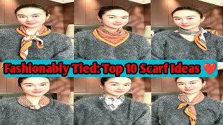 10 MustTry Ways to Wear a Scarf this Season 💙💛💚 [upl. by Nelda]