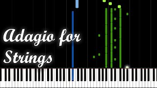 Adagio for Strings  Samuel Barber Piano Tutorial Synthesia [upl. by Yelime197]