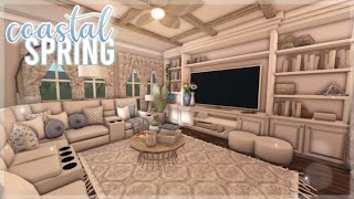 Bloxburg  Coastal Spring Farmhouse  Roblox  House Build [upl. by Kolnick453]