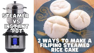 How to Make Puto Bigas with Rice Flour 2 Ways Easy Filipino Steamed Rice Cake Recipe [upl. by Nylorac]