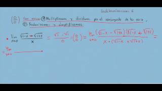 limites de funciones indeterminaciones 6 limites con raices [upl. by Marih]