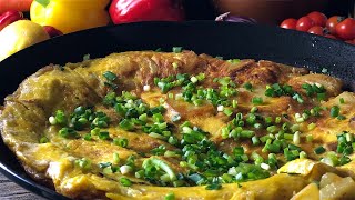 Most popular potatoes eggs recipe ⁉️  Spanish traditional potatoes recipe European food vlog4 [upl. by Aguayo352]