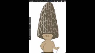 The Making of Sergeant Morel mushroom mushroompeople morel timelapse digitalart art [upl. by Surad]