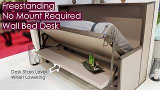 Compatto Freestanding no Mount Desk Wall Bed in Horizontal open [upl. by Christoffer]