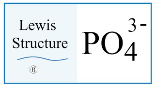 Lewis dot structure for PO4 3 Phosphate ion [upl. by Xenia833]