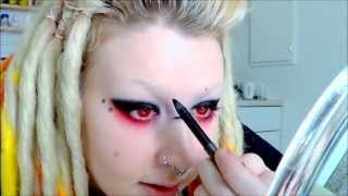 EYEBROW TUTORIAL  HOW TO DRAW ALTERNATIVE quotGOTHICquot BROWS [upl. by Ridgley528]