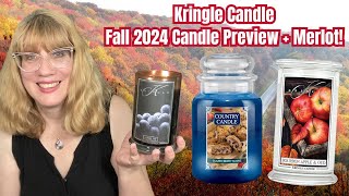 Kringle Candle Fall 2024 Candle Preview  Merlot [upl. by Annaiv239]