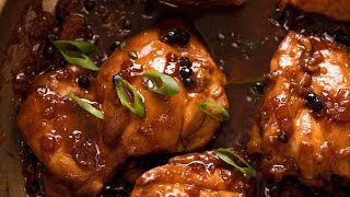 Filipino Chicken Adobo incredible EASY chicken thigh recipe [upl. by Mavra]