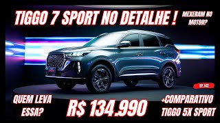 CAOA CHERY TIGGO 7 SPORT  NO DETALHE E COMPARATIVO tiggo7 caoachery cherytiggo chery [upl. by Liris509]