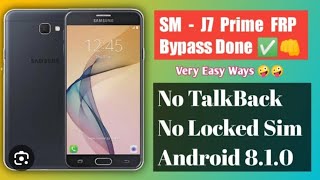 Samsung J7 Prime Frp Bypass Talkback Not Working Talkback 72 Solution [upl. by Glenden]