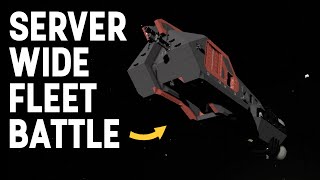 MASSIVE PvP Fleet Battle  Draconis Expanse  Space Engineers [upl. by Kerrison629]