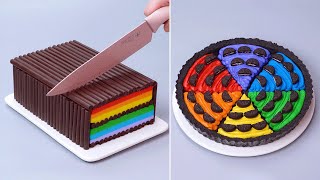 Amazing Rainbow Chocolate Cake Decorating Idea  Satisfying Cake and Dessert Compilation [upl. by Venetis73]