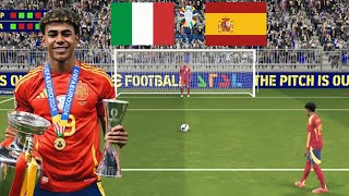 Spain vs Italy World Cup penalty shootout 🔥 efootball 25 [upl. by Keheley]