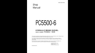 Komatsu PC55006 15039 amp Up  SMPC550015039 Service manual [upl. by Delainey757]