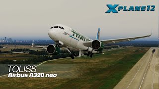 XPlane 12 Live  Toliss Airbus A320neo  KTUL KAUS [upl. by Biddick]