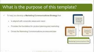 Marketing Communications Plan Template [upl. by Eppie]