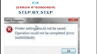 How to fix error code 0000006D9 Fix error 0000006d9fix operation could not be [upl. by Meier]