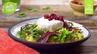 Gebackener Camembert auf geröstetem BulgurSalat  Salate  Schnelle Rezepte [upl. by Sibyl]