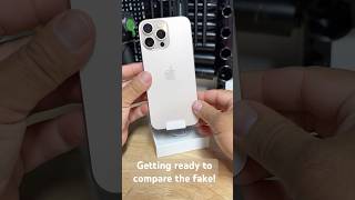 Getting ready to compare the fake vs real iPhone 16 Pro Max 2024 iphone16promax goophone [upl. by Naerb505]