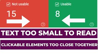 How to Fix Text Too Small To Read or Clickable Elements Too Close Together Mobile Usability [upl. by Therine550]