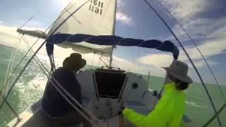 Reefed main no headsail sailing Macgregor 25 [upl. by Frannie734]