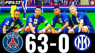 FIFA 23  MESSI RONALDO MBAPPE NEYMAR ALL STARS  PSG 630 INTER MILAN  UCL FINAL  PS5 4K [upl. by Audry116]