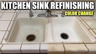 How to Repair and Refinish your Kitchen Sink  Kitchen Sink Reglazing for 195  DP Tubs [upl. by Sama939]