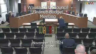 Wausau City Finance Committee Meeting  111224 [upl. by Alodi]