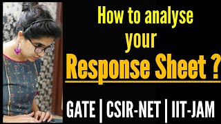 How to improve your preparationHow to analyse response sheetGATECSIR NET IIT JAMJ Chemistry [upl. by Annaiek526]