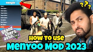 HOW TO USE MENYOO TRAINER IN GTA 5  MENYOO MOD FULL DETAILS  GTA 5 Mods 2023 HindiUrdu [upl. by Otineb]