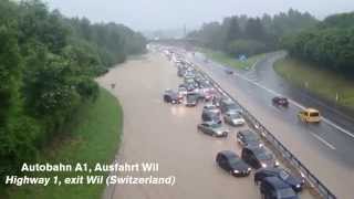 Gewitter mit Überschwemmungen in der Ostschweiz 14 Juni 2015 [upl. by Hanson904]